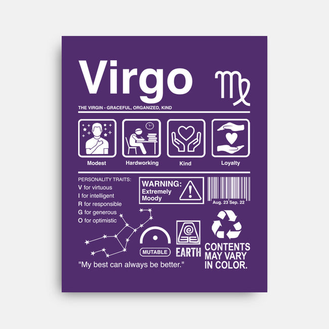 Virgo Label-None-Stretched-Canvas-DrMonekers