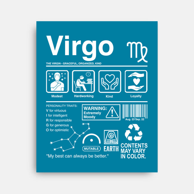 Virgo Label-None-Stretched-Canvas-DrMonekers