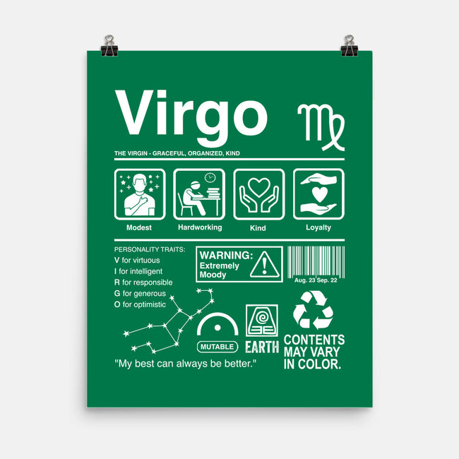 Virgo Label-None-Matte-Poster-DrMonekers