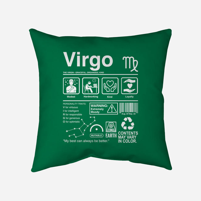 Virgo Label-None-Removable Cover w Insert-Throw Pillow-DrMonekers