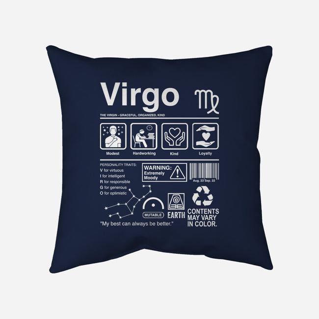 Virgo Label-None-Removable Cover w Insert-Throw Pillow-DrMonekers