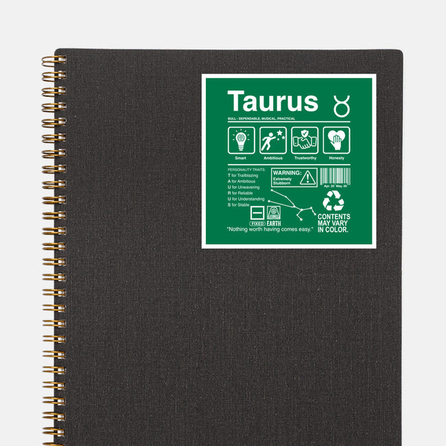 Taurus Label-None-Glossy-Sticker-DrMonekers