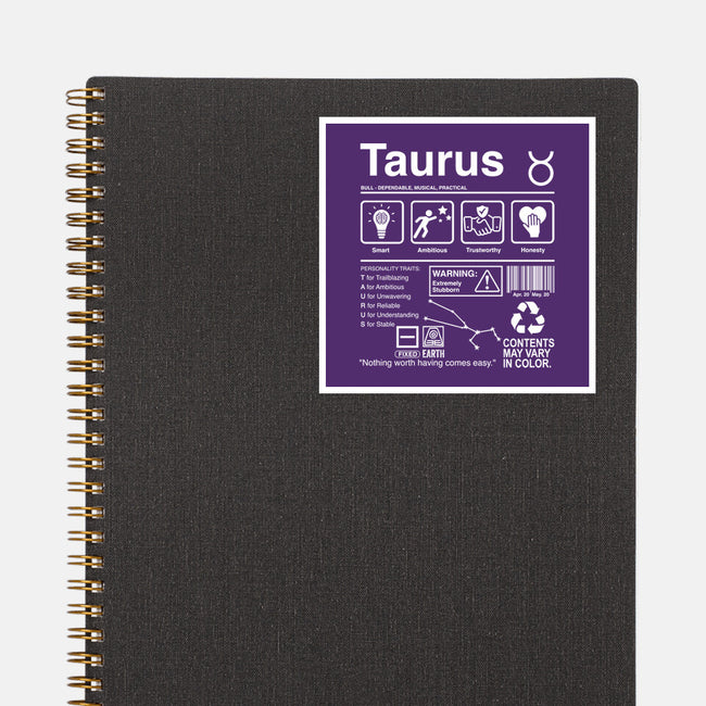Taurus Label-None-Glossy-Sticker-DrMonekers