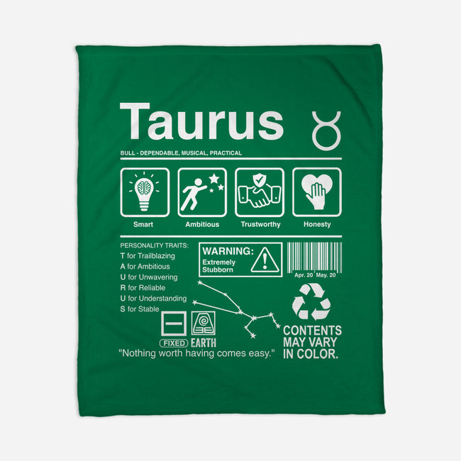 Taurus Label-None-Fleece-Blanket-DrMonekers