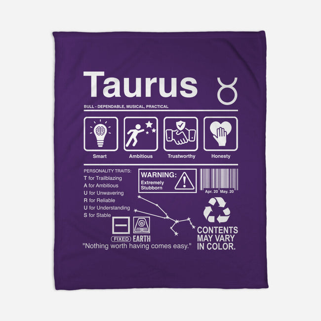 Taurus Label-None-Fleece-Blanket-DrMonekers