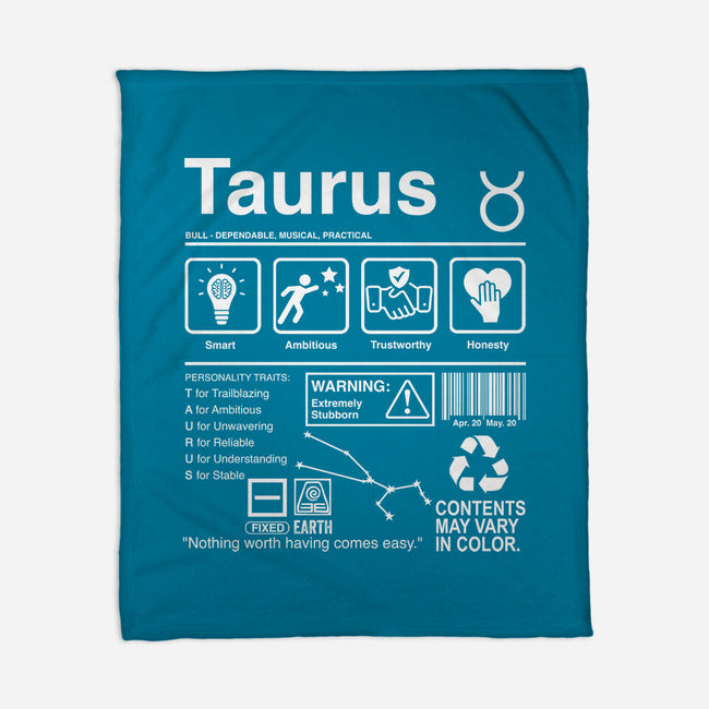 Taurus Label-None-Fleece-Blanket-DrMonekers