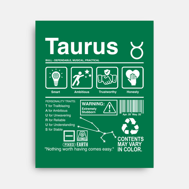 Taurus Label-None-Stretched-Canvas-DrMonekers