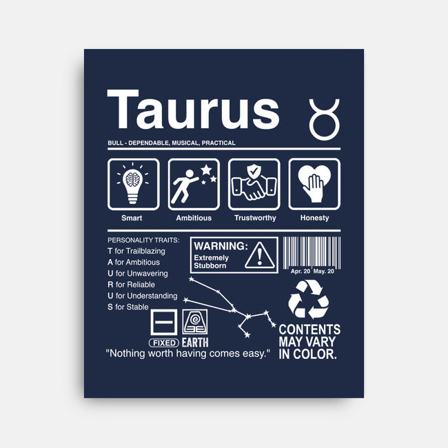 Taurus Label-None-Stretched-Canvas-DrMonekers