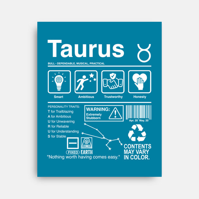 Taurus Label-None-Stretched-Canvas-DrMonekers