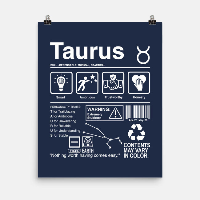 Taurus Label-None-Matte-Poster-DrMonekers