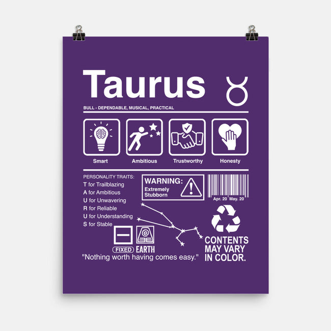 Taurus Label-None-Matte-Poster-DrMonekers