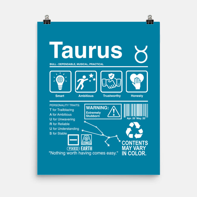 Taurus Label-None-Matte-Poster-DrMonekers