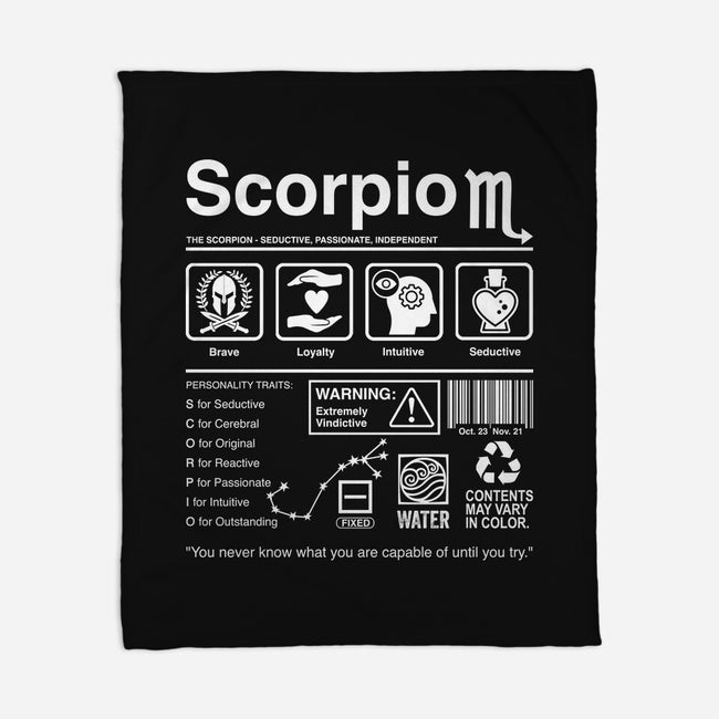 Scorpio Label-None-Fleece-Blanket-DrMonekers