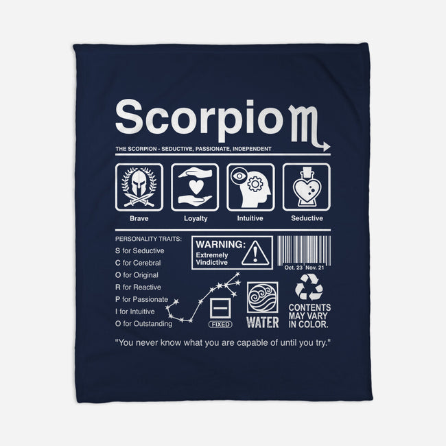 Scorpio Label-None-Fleece-Blanket-DrMonekers