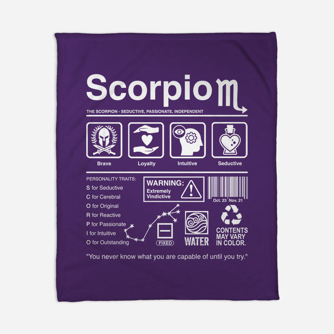 Scorpio Label-None-Fleece-Blanket-DrMonekers