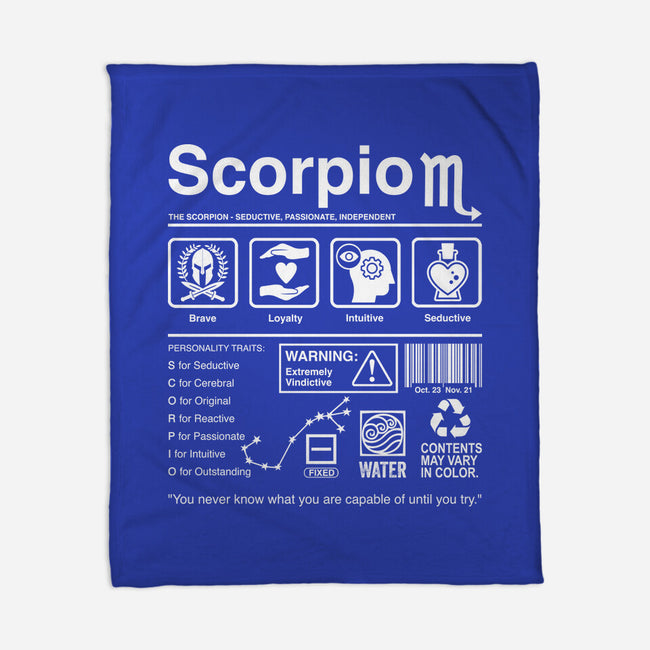 Scorpio Label-None-Fleece-Blanket-DrMonekers