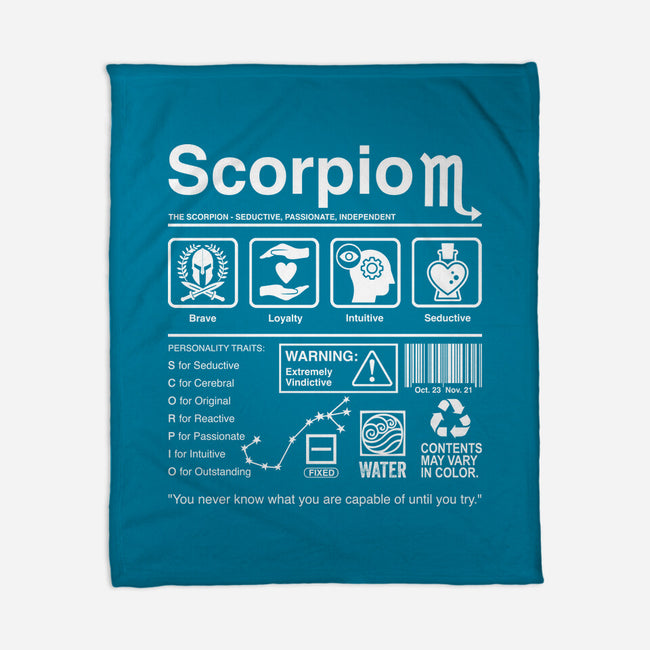 Scorpio Label-None-Fleece-Blanket-DrMonekers