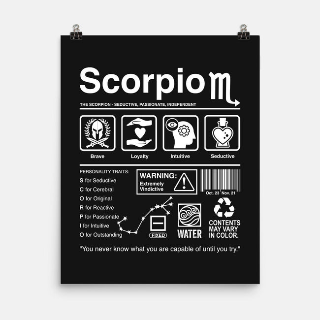 Scorpio Label-None-Matte-Poster-DrMonekers