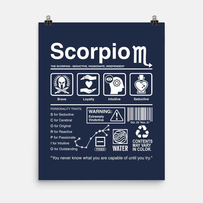 Scorpio Label-None-Matte-Poster-DrMonekers