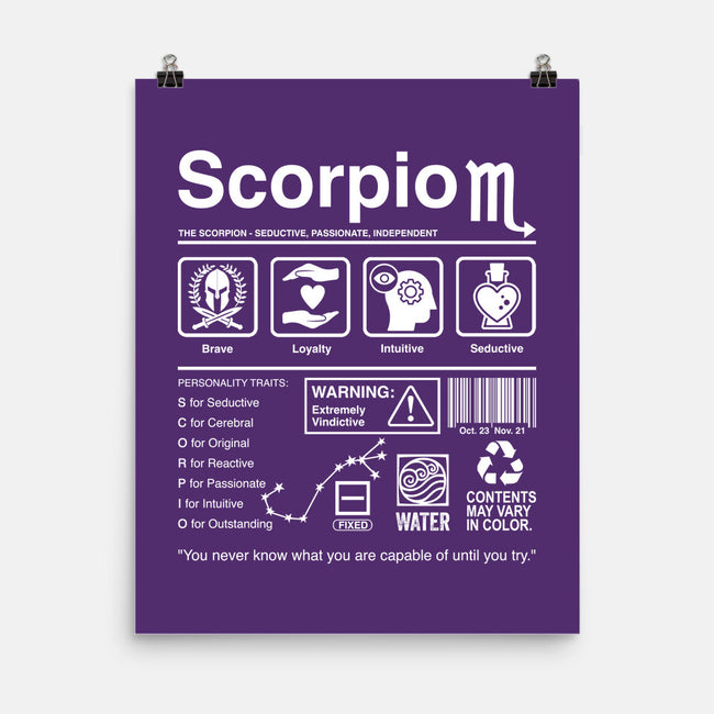 Scorpio Label-None-Matte-Poster-DrMonekers