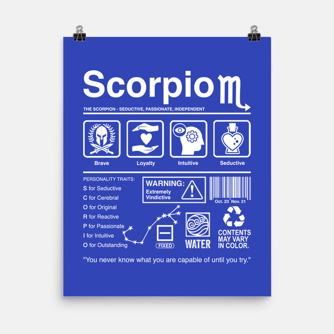 Scorpio Label-None-Matte-Poster-DrMonekers
