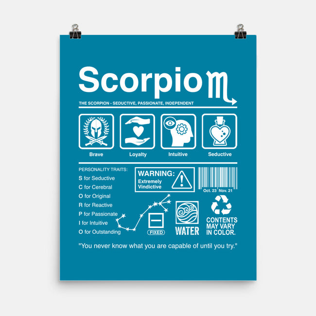 Scorpio Label-None-Matte-Poster-DrMonekers