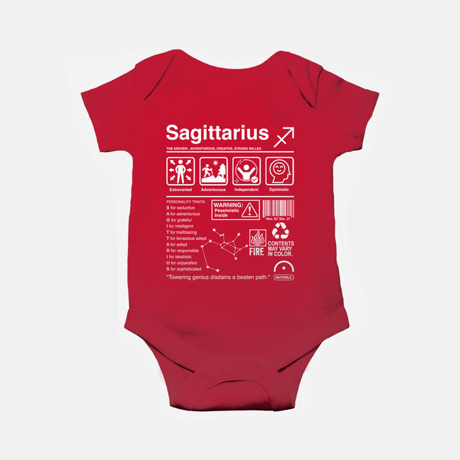 Sagittarius Label-Baby-Basic-Onesie-DrMonekers