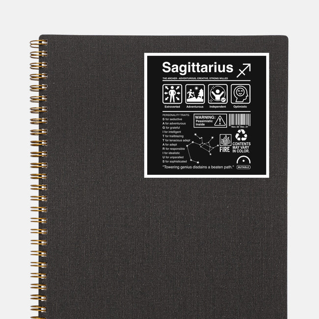 Sagittarius Label-None-Glossy-Sticker-DrMonekers