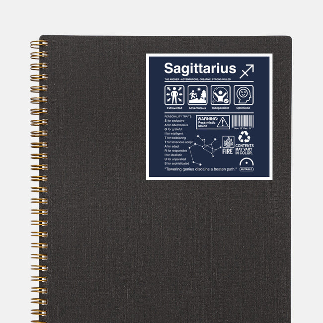 Sagittarius Label-None-Glossy-Sticker-DrMonekers