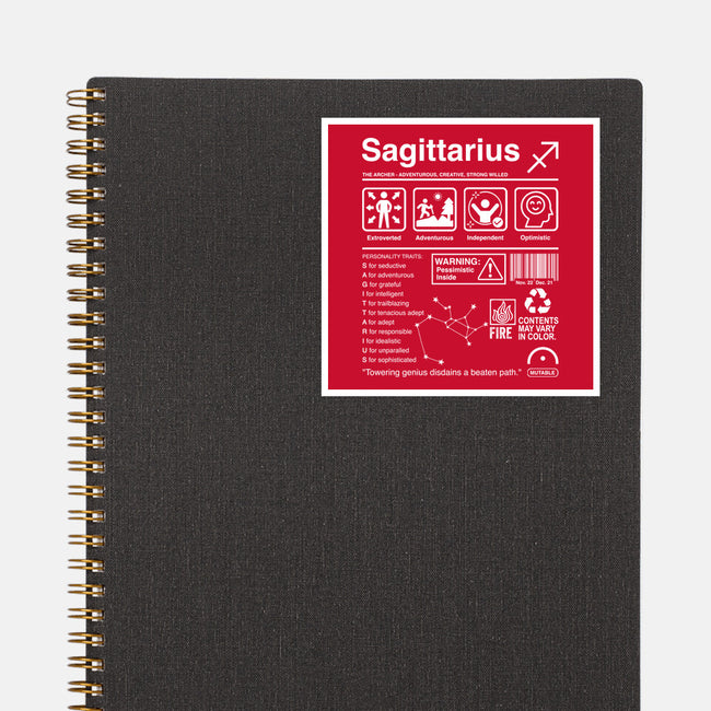 Sagittarius Label-None-Glossy-Sticker-DrMonekers