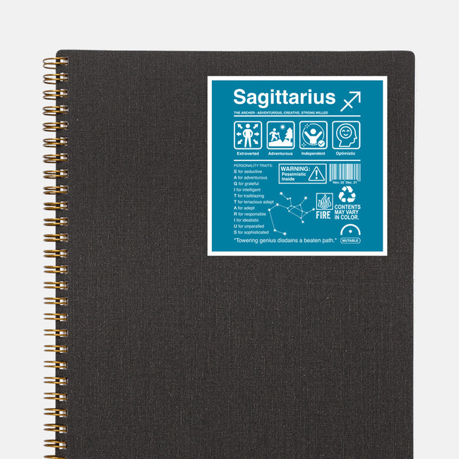 Sagittarius Label-None-Glossy-Sticker-DrMonekers