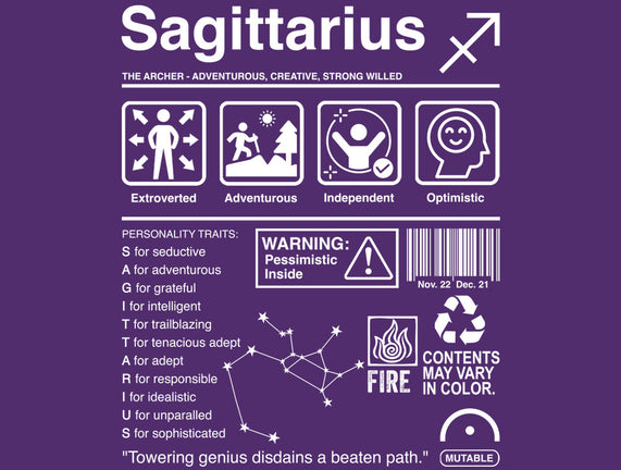 Sagittarius Label