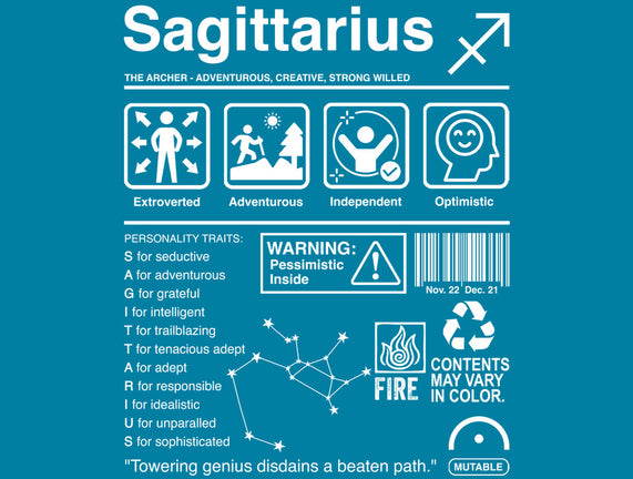 Sagittarius Label
