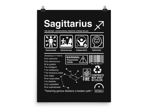 Sagittarius Label