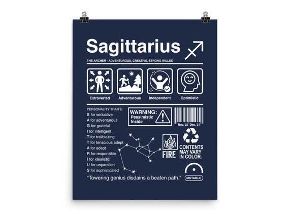 Sagittarius Label