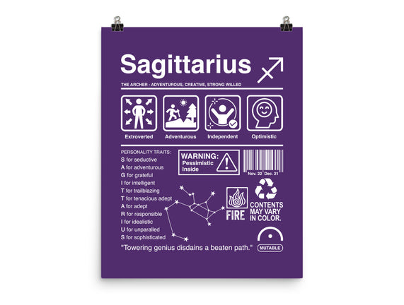 Sagittarius Label