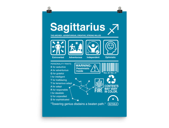 Sagittarius Label