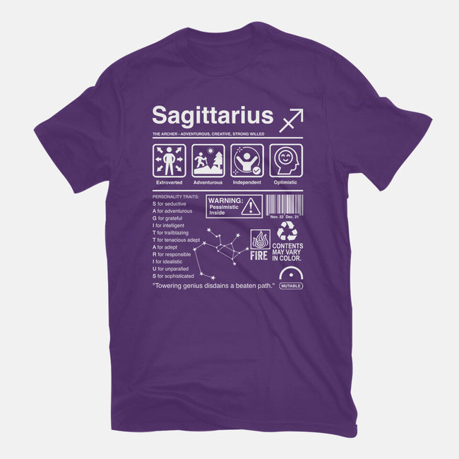 Sagittarius Label-Mens-Basic-Tee-DrMonekers