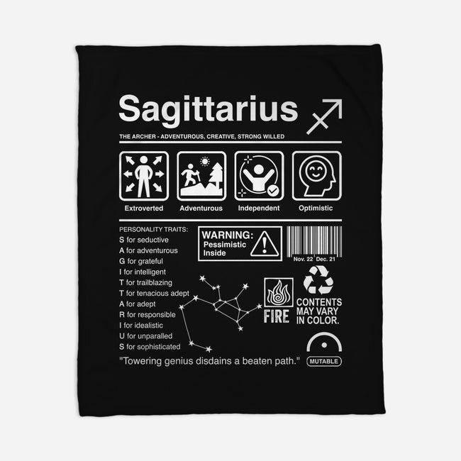 Sagittarius Label-None-Fleece-Blanket-DrMonekers