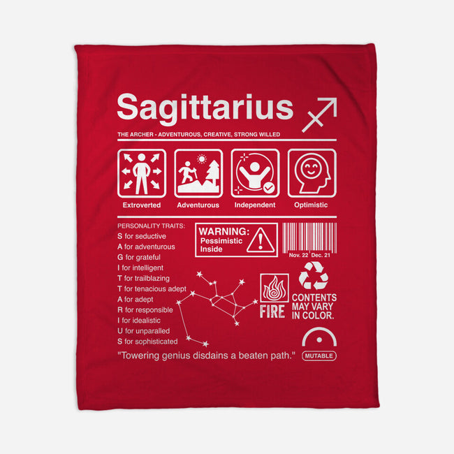 Sagittarius Label-None-Fleece-Blanket-DrMonekers