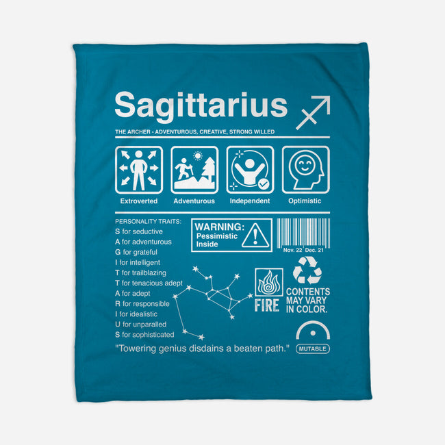 Sagittarius Label-None-Fleece-Blanket-DrMonekers