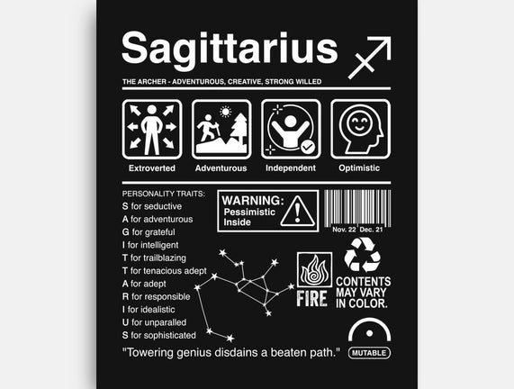 Sagittarius Label