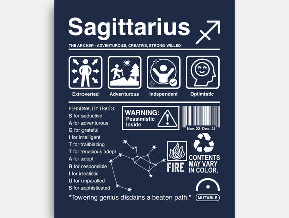 Sagittarius Label