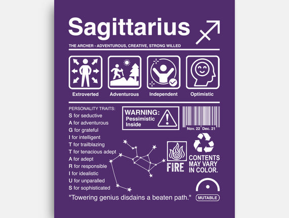 Sagittarius Label