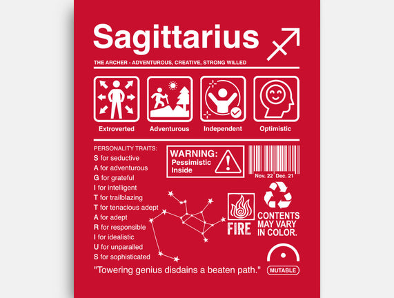 Sagittarius Label