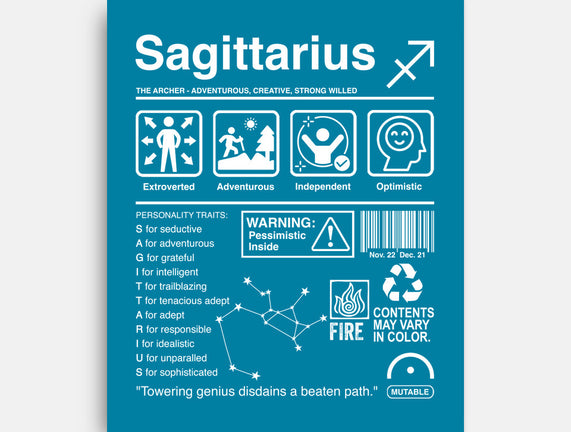 Sagittarius Label