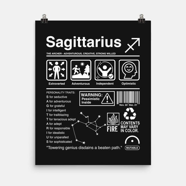 Sagittarius Label-None-Matte-Poster-DrMonekers