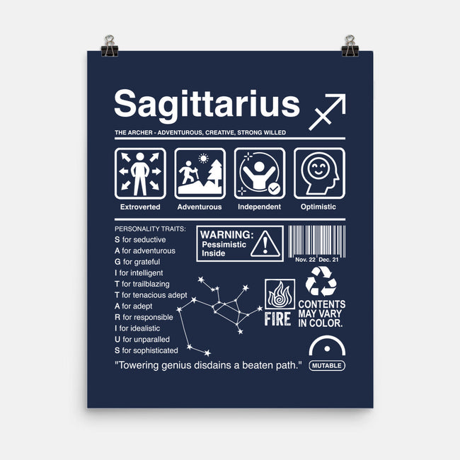 Sagittarius Label-None-Matte-Poster-DrMonekers