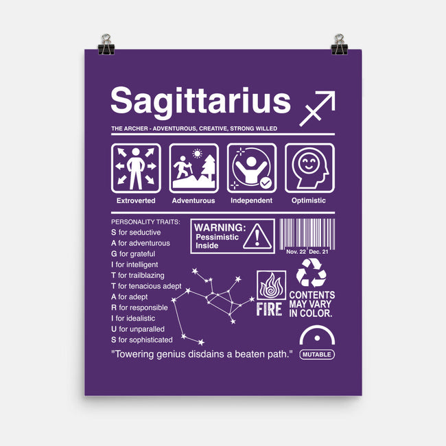 Sagittarius Label-None-Matte-Poster-DrMonekers
