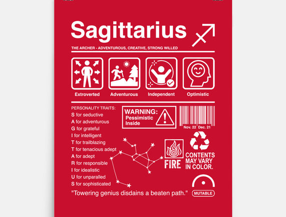 Sagittarius Label